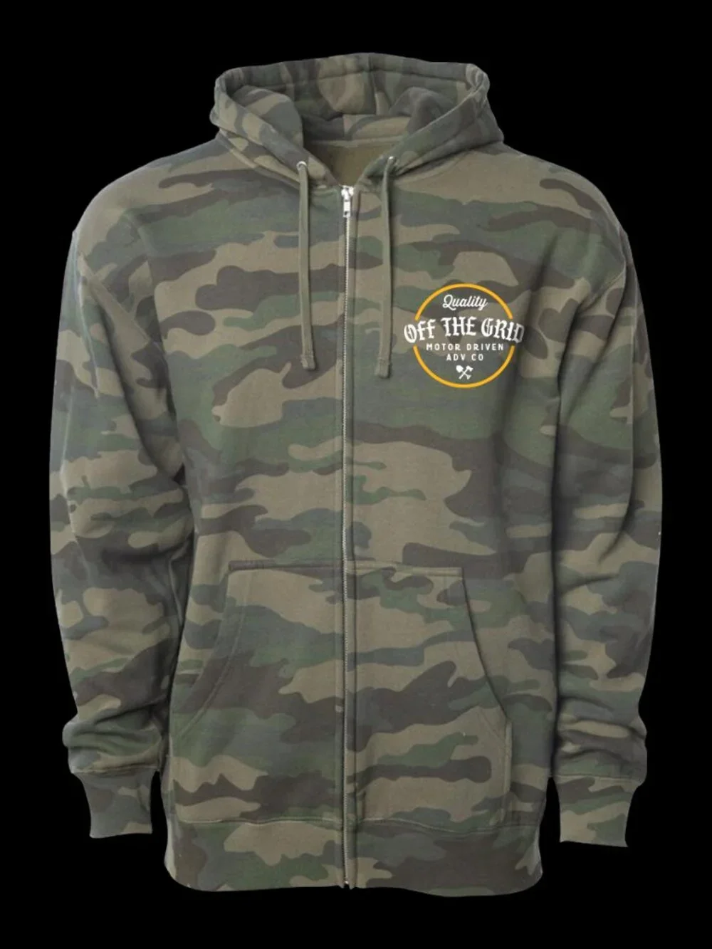 Off The Grid Surplus Old Fashioned Zip Hoodie - Green Camo